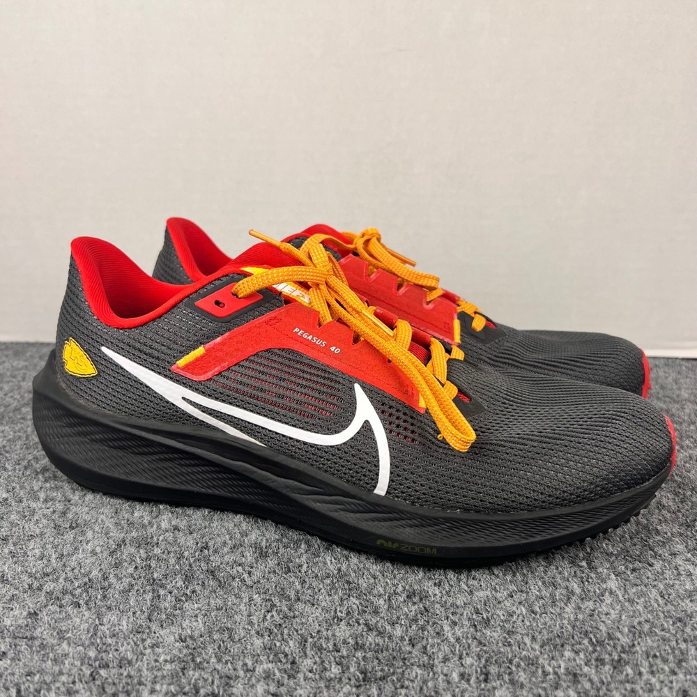 Nike Air Zoom Pegasus 40 Kansas City Chiefs Mens 10.5 Grey Red Gold DZ5955-001